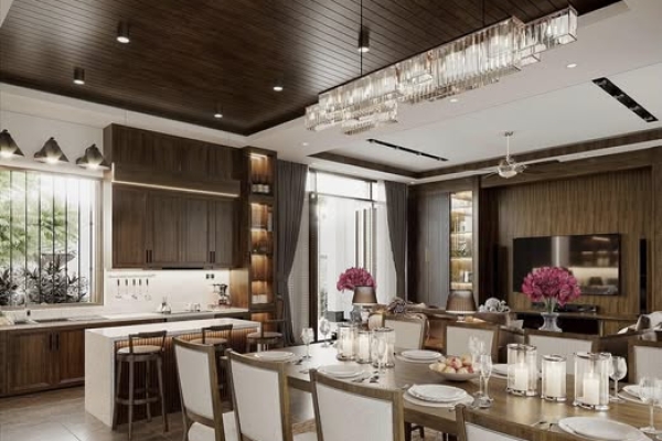 Vách trần gỗ nhựa trong nhà - ngoài trời