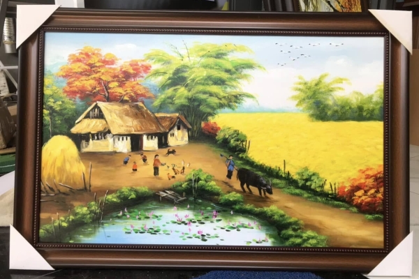 Tranh sơn dầu gửi anh khách Canada