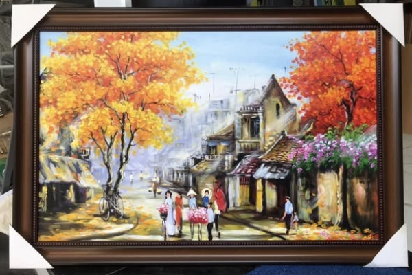 Tranh sơn dầu gửi anh khách Canada