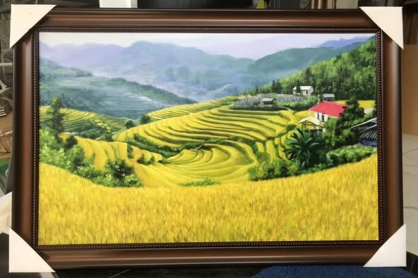 Tranh sơn dầu gửi anh khách Canada