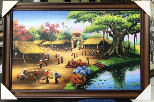 Tranh sơn dầu gửi anh khách Canada