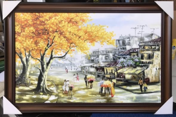 Tranh sơn dầu gửi anh khách Canada